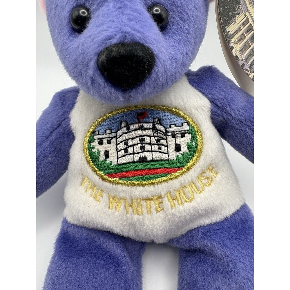 Set of 2 White House Souvenir Bean Bag Plush Bears with Tags Washington DC - Picture 3 of 9
